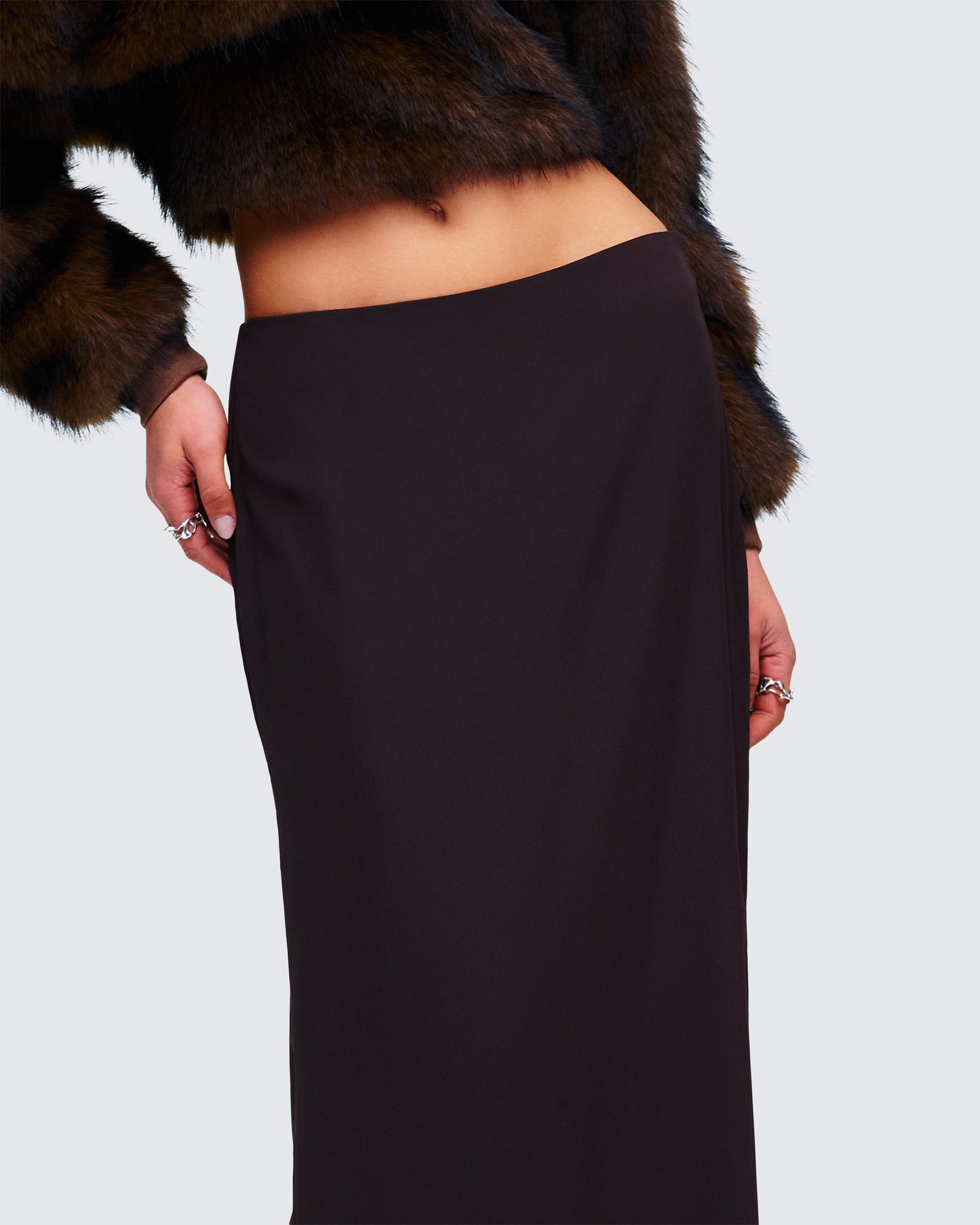 Nadi Brown Maxi Skirt