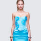 Saranna Blue Flower Corset model front
