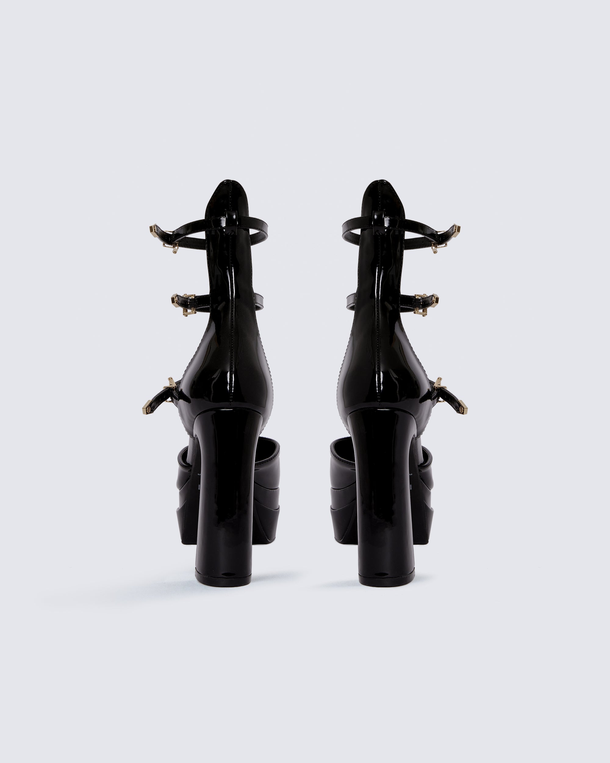 Ternura - Newsprint Black/White | Slingback platform heel | Fluevog Shoes