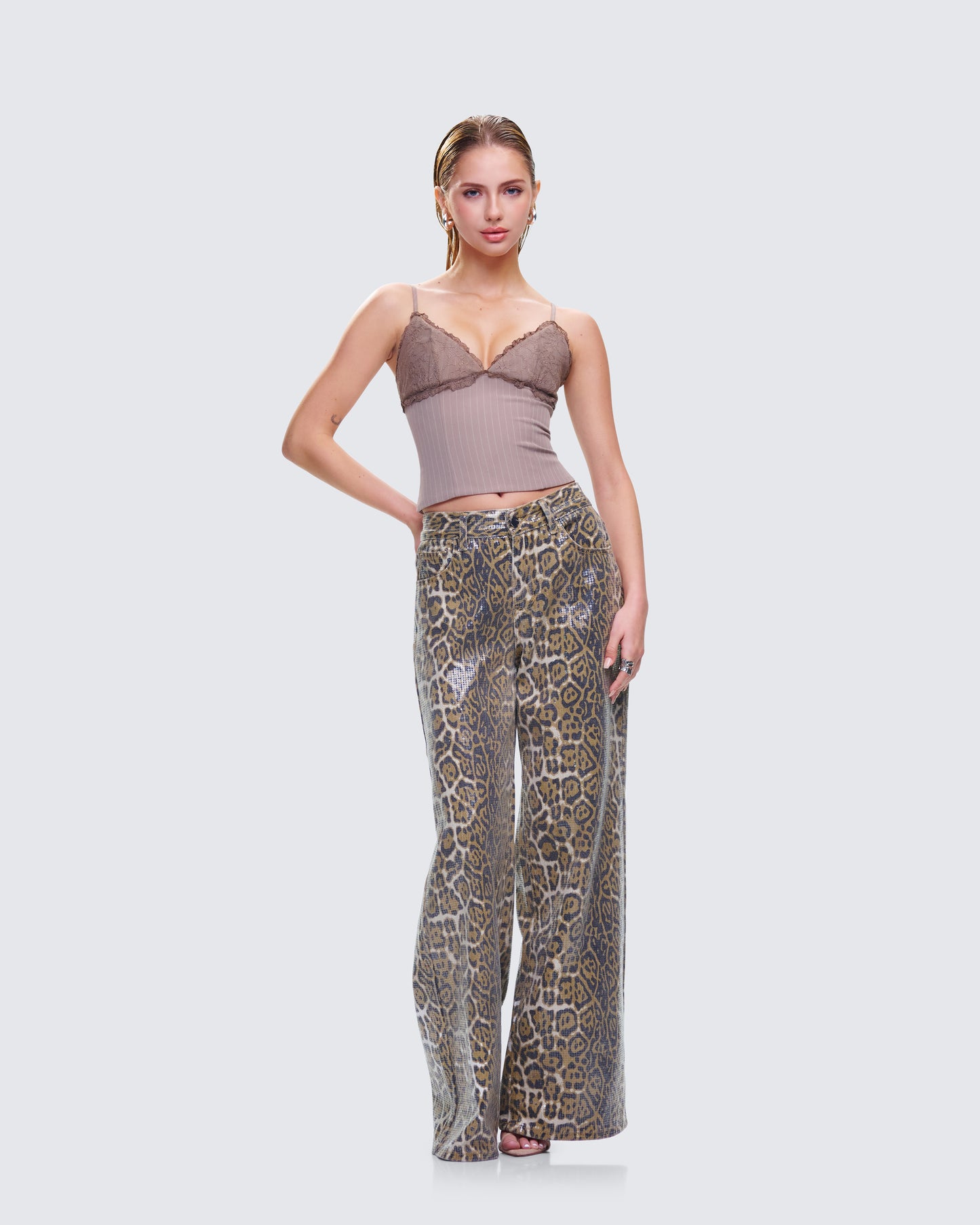 Eider Leopard Print Sequin Pant