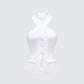 Elina Cream Halter Neck Waistcoat product front