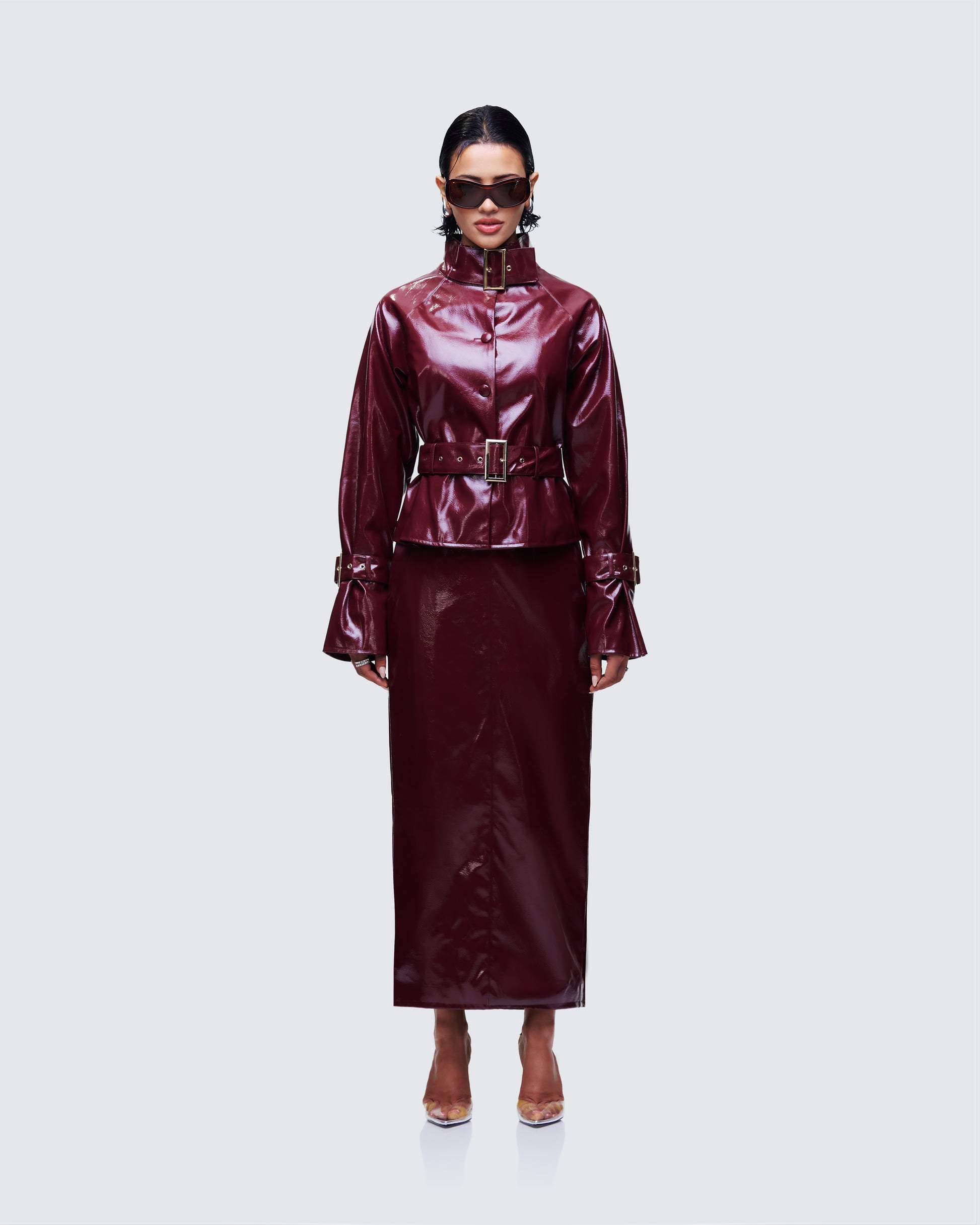 Matilde Plum Set model front