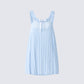 Olwen Baby Blue Plisse Mini Dress