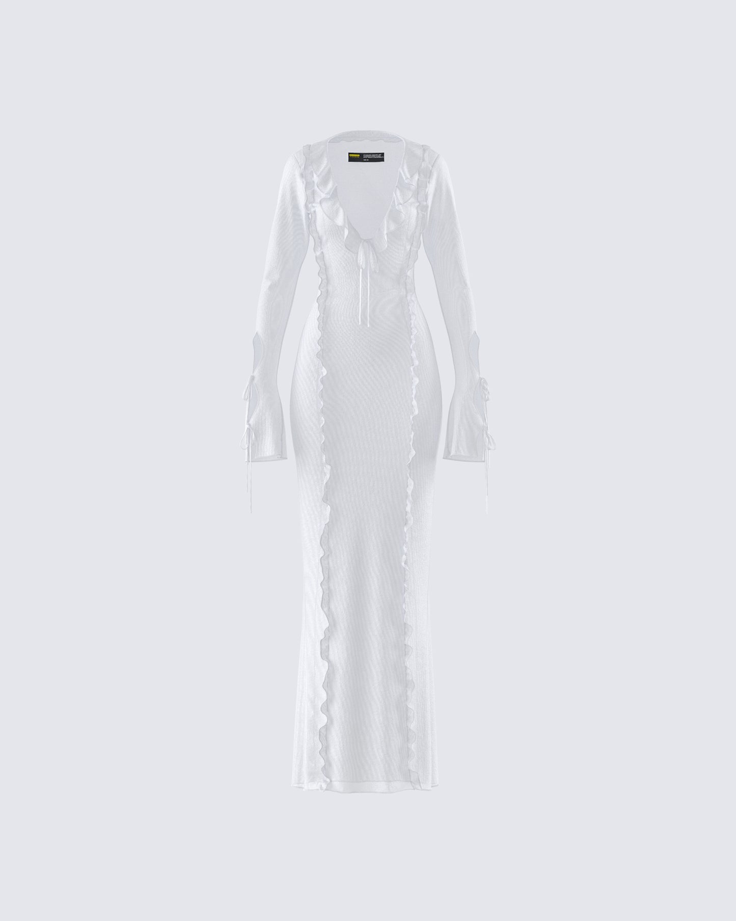 Florence White Mesh Maxi Dress