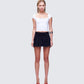 Levi White Pleated Set model front