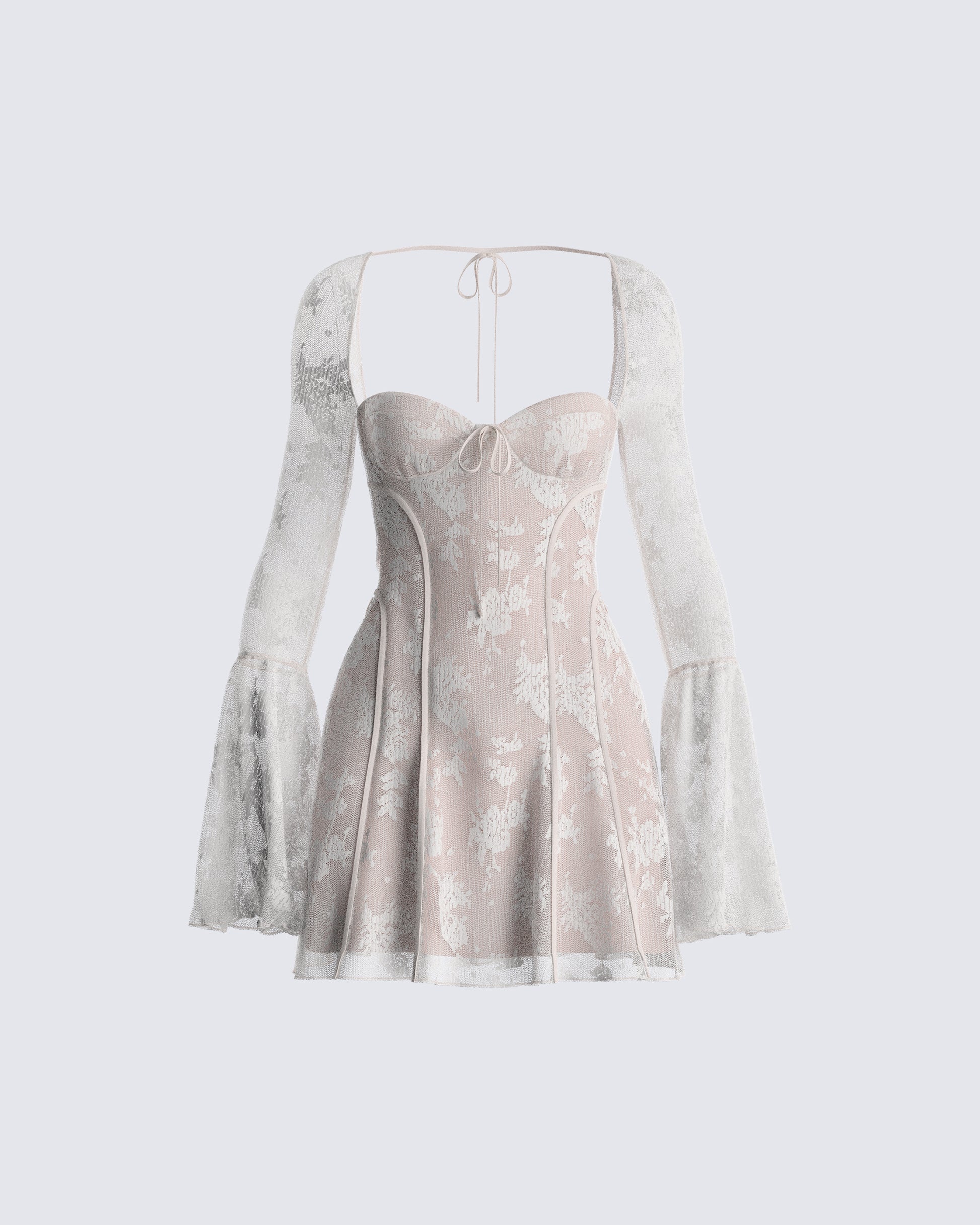 Kavita Ivory Lace Mini Dress – FINESSE