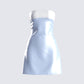 Nivi Blue Banded Satin Mini Dress