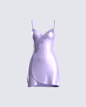 Taffy Purple Wrap Mini Dress – FINESSE