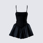 Hadley Black Bubble Mini Dress