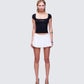 Levi Black Pleated Set model front