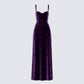 Stephanie Purple Velvet Maxi Dress