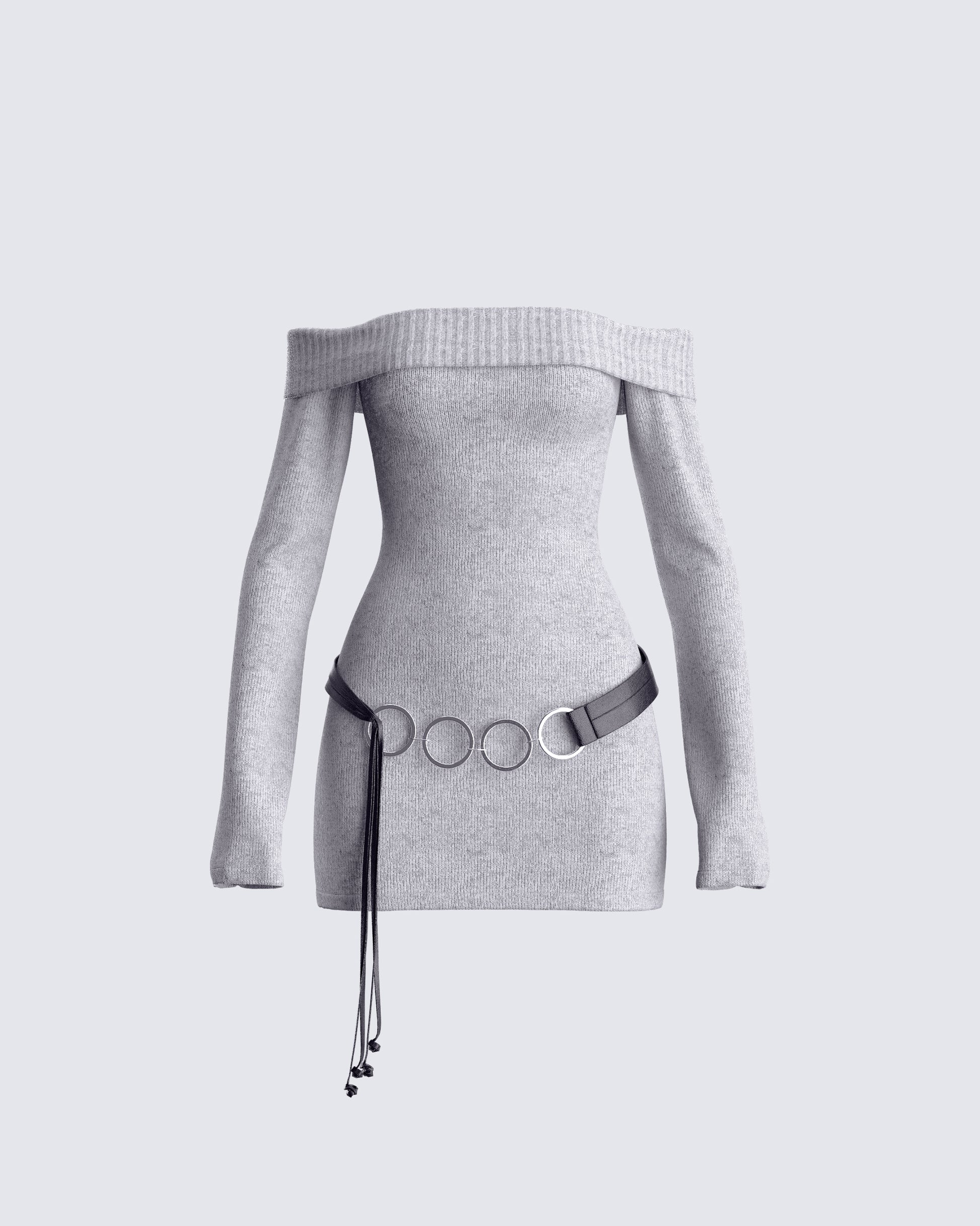 abeni grey sweater mini dress Abeni Grey Sweater Dress