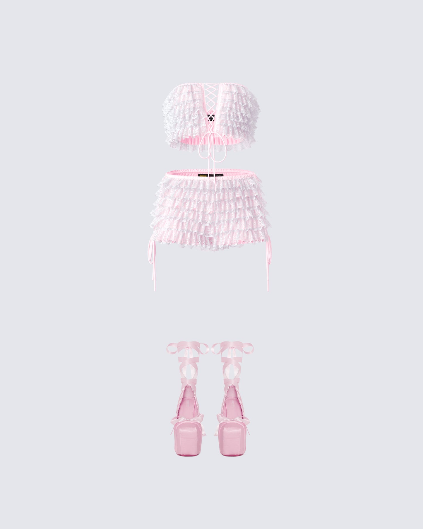 Porsha Pink Ruffle Set