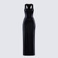 Donatella Black Sequin Maxi Dress