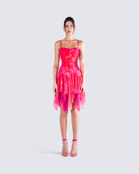 Alejandra Pink Handkerchief Dress