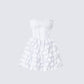 Pipi White Ruffle Mini Dress