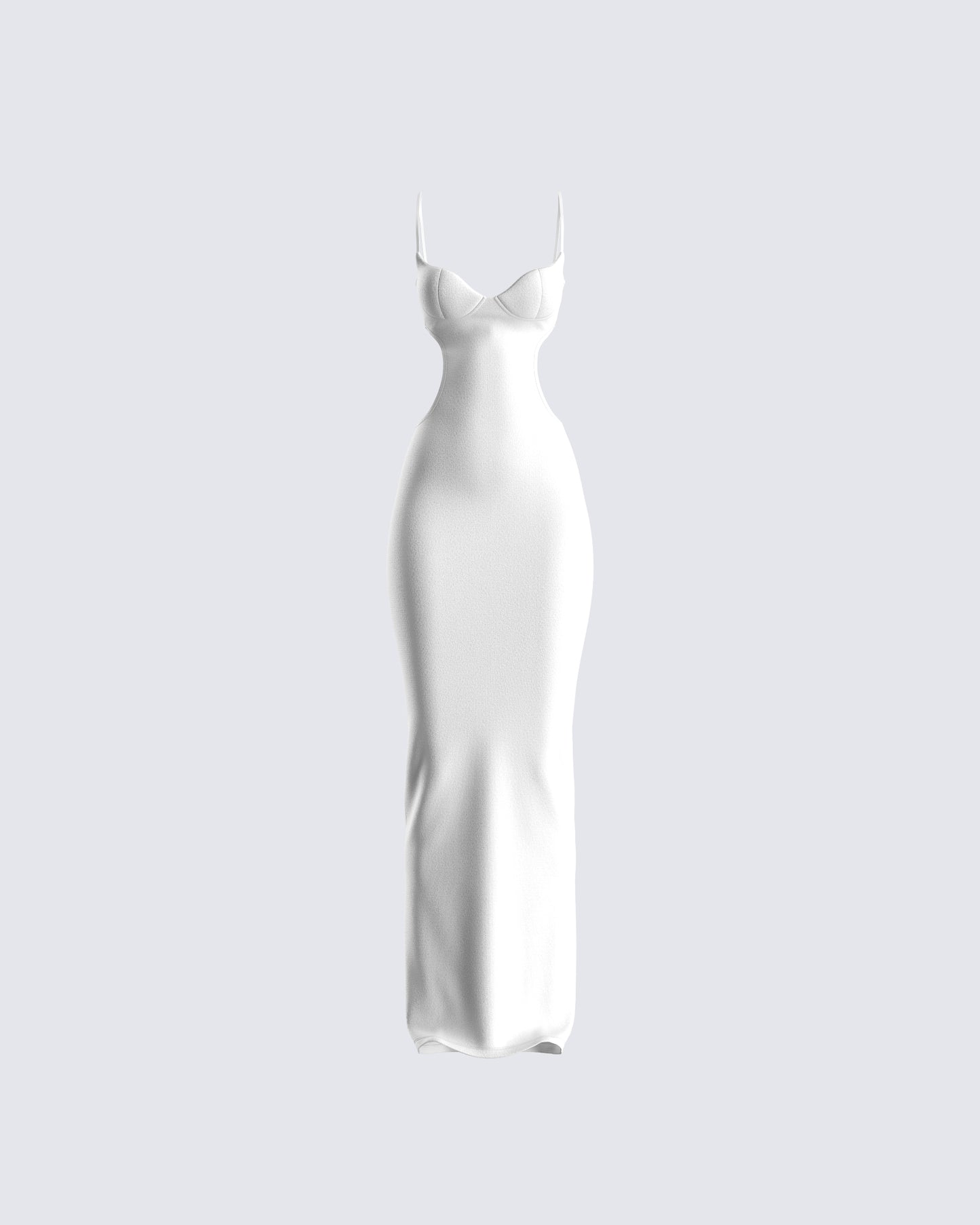 White Cut Out Maxi Dress - Bodycon Formal Evening FINESSE White Cut Out Maxi Dress - Bodycon Formal Evening FINESSE
