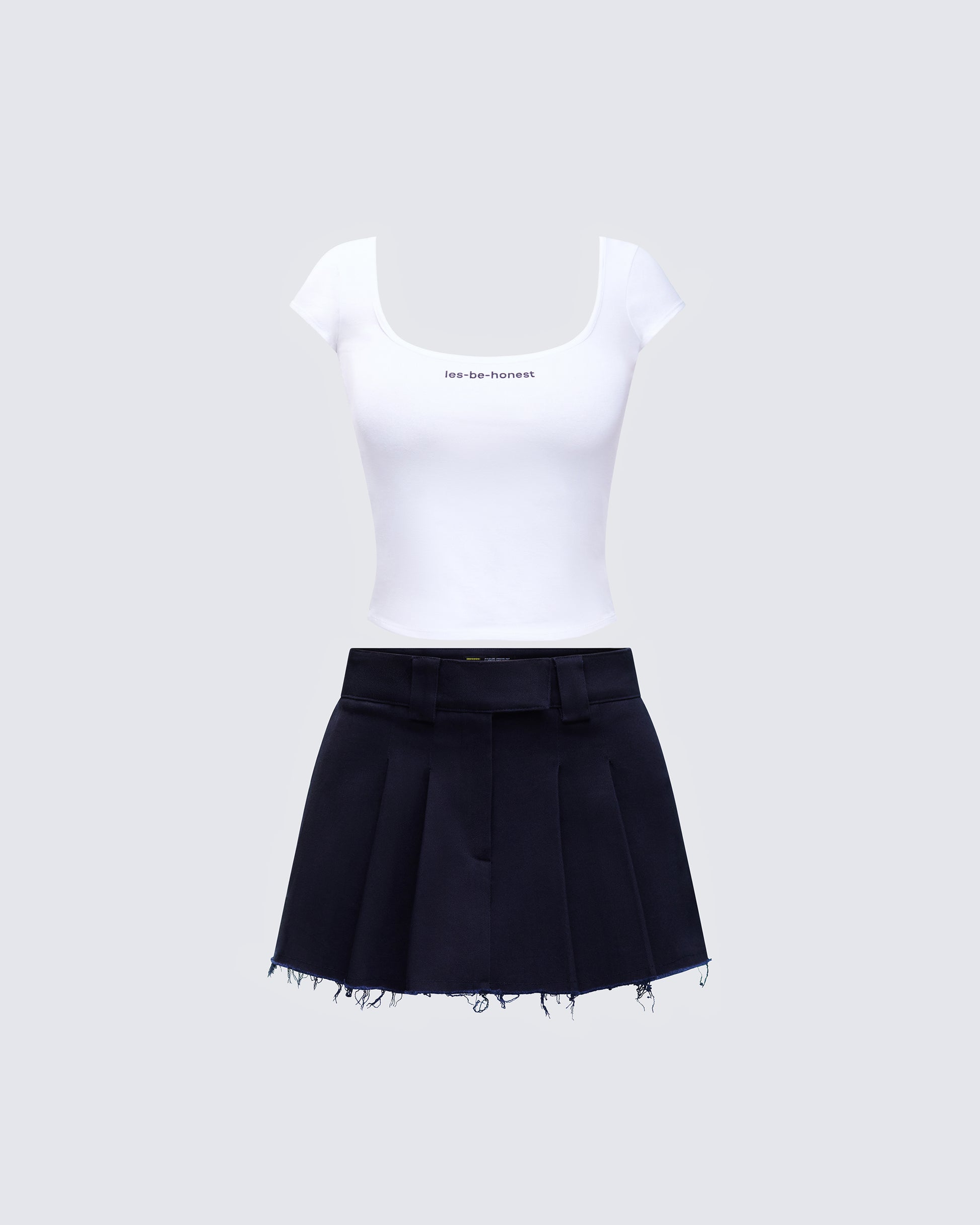 Levi White Pleated Set product front