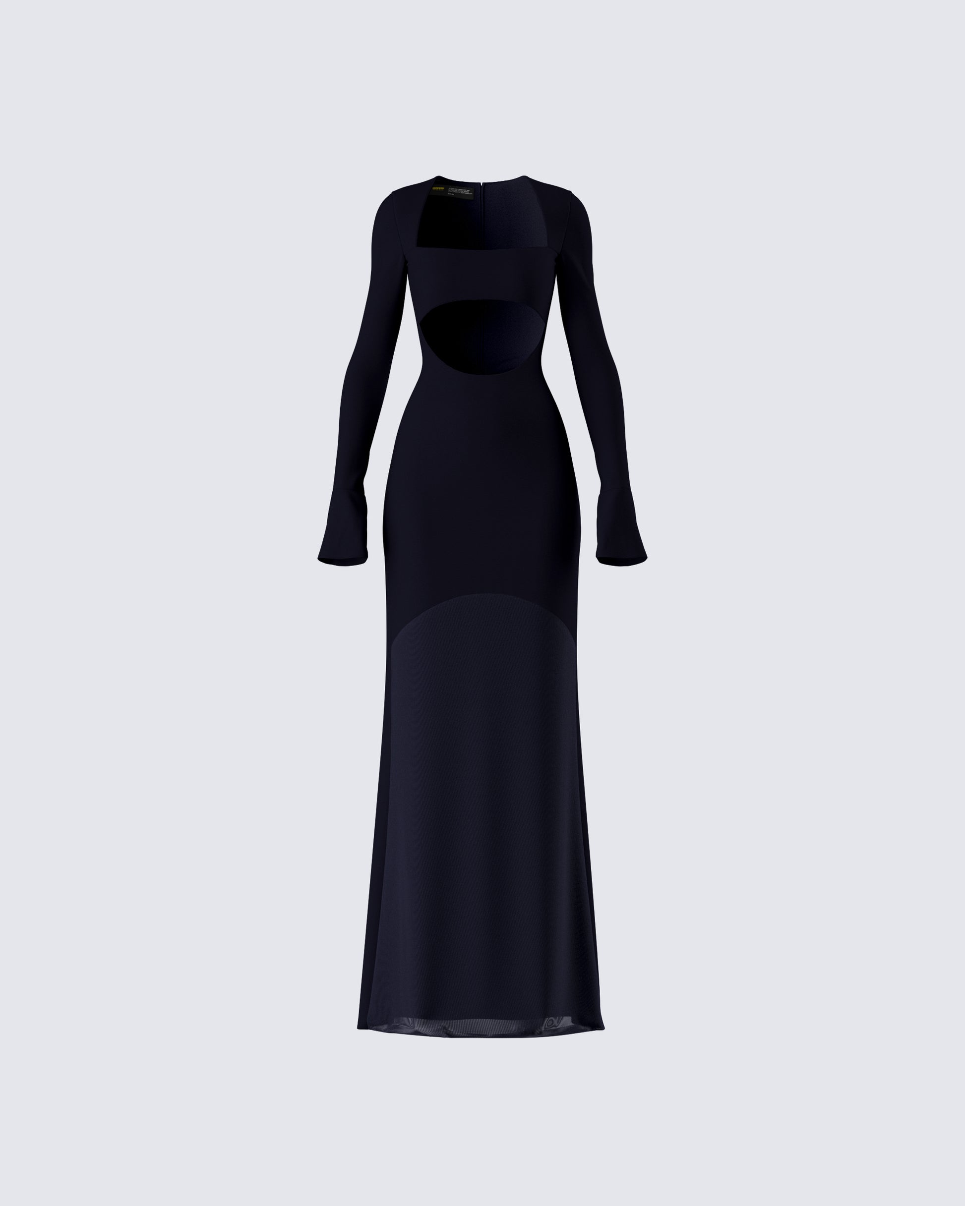 black long sleeve cut out maxi dress SAME Long Sleeve Cut Out Maxi Dress