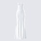 Katana White Lace Applique Gown