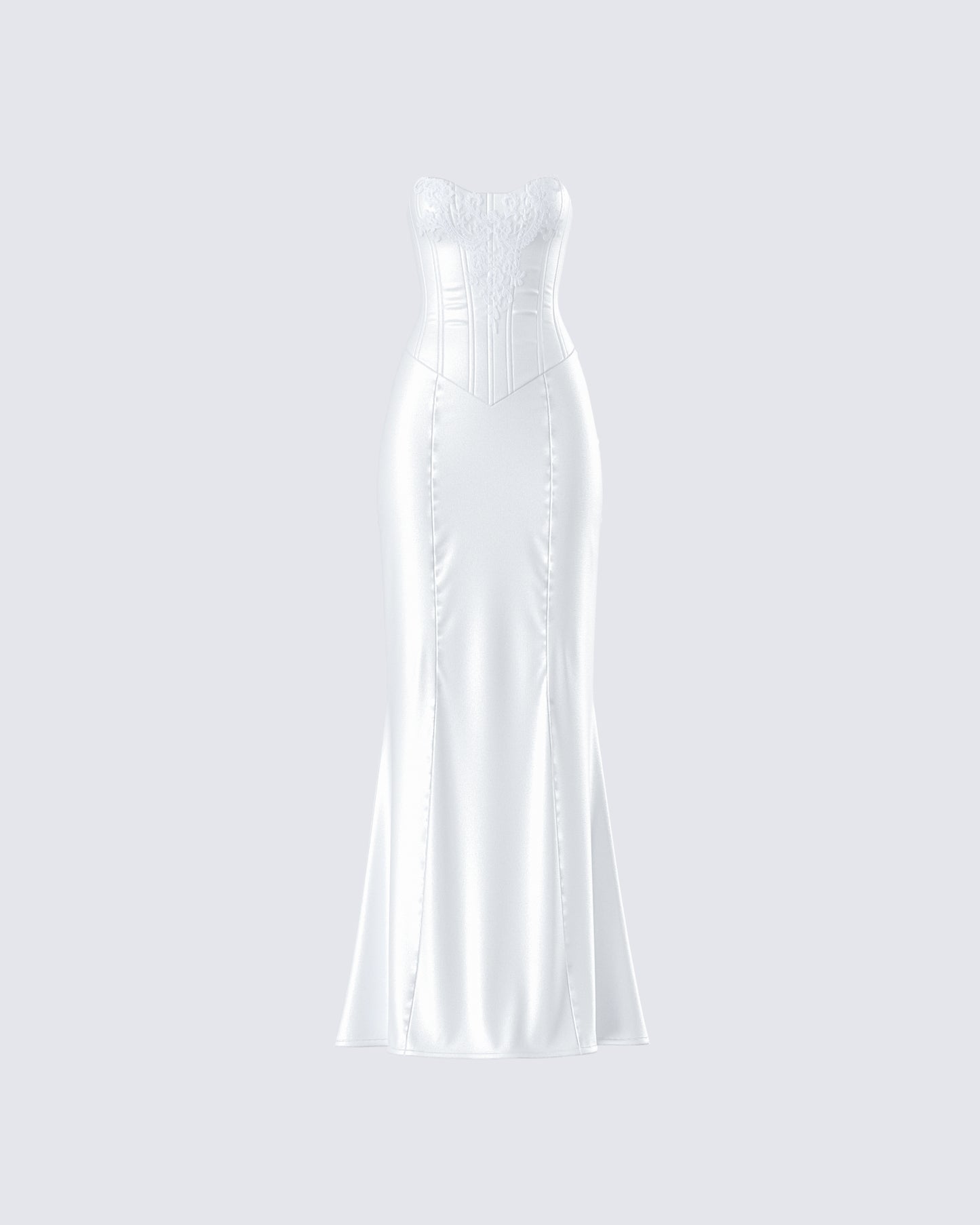 Katana White Lace Applique Gown