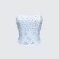 Amielle Baby Blue Hand Beaded Top