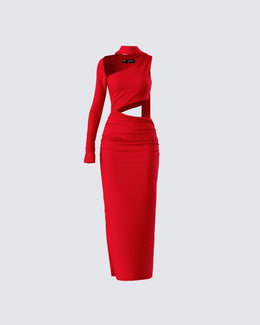 Red Gabrielle Mini Dress