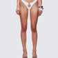 Kalani White Cutout Bikini Bottom model front