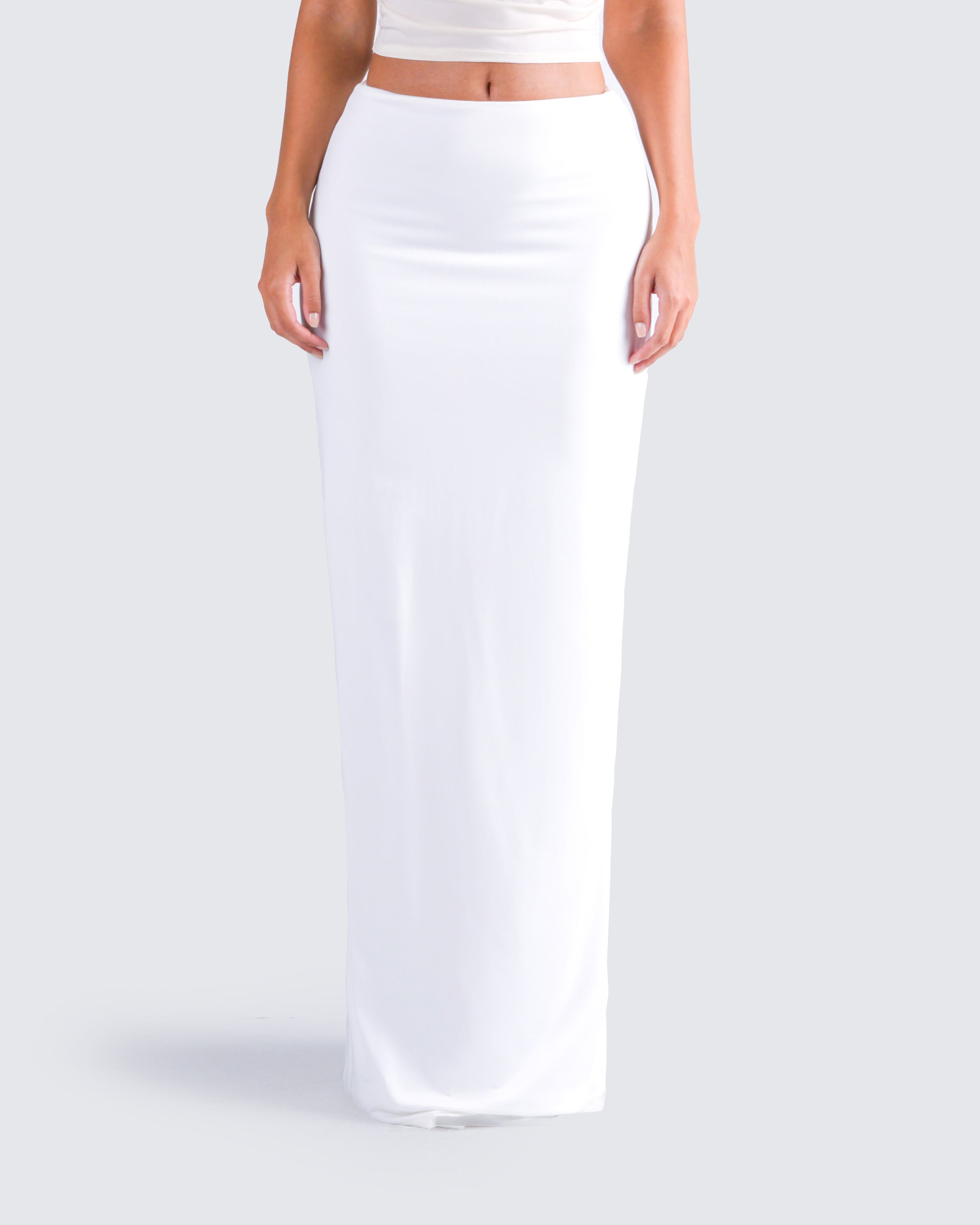 White maxi outlet pencil skirt