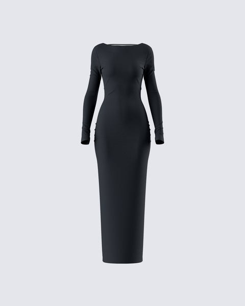 chinese dress ladies Hatch Collection The Daniella Metallic Knit Mini Dress in Black Copper main image 0