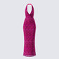 Sabine Purple Sequin Maxi Dress