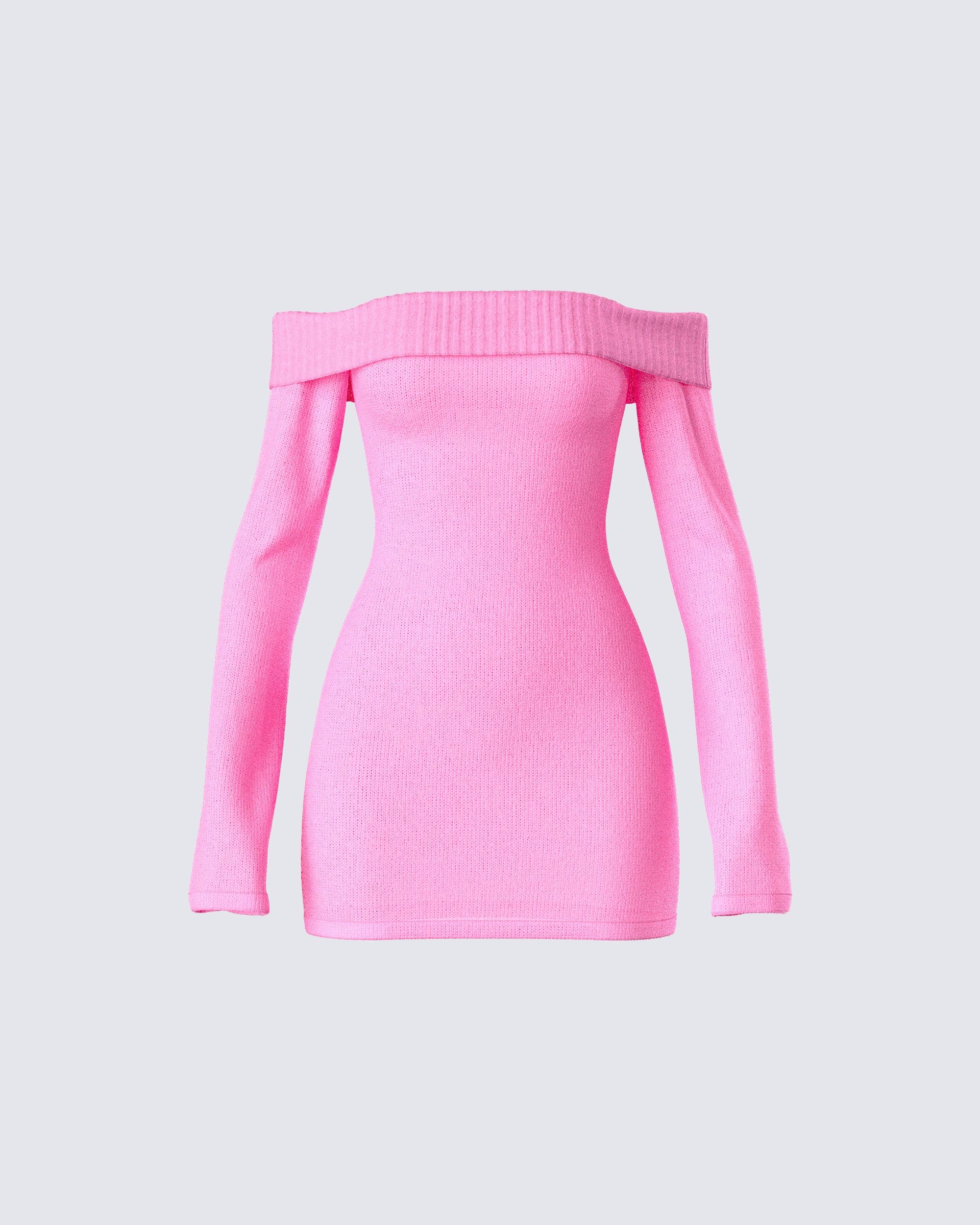 Abeni Pink Sweater Mini Dress – FINESSE