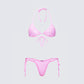 Amal Pink Sequin Bikini Set