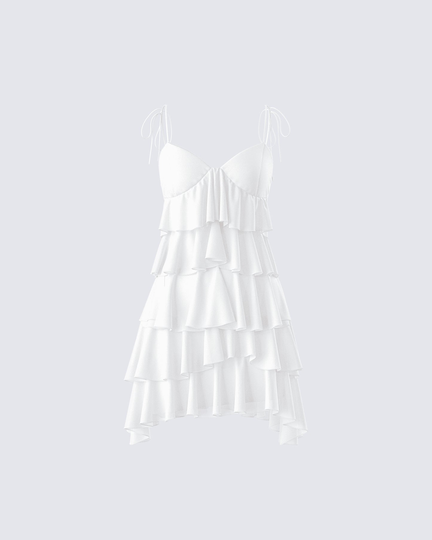 Sorel Ivory Tiered Ruffle Dress