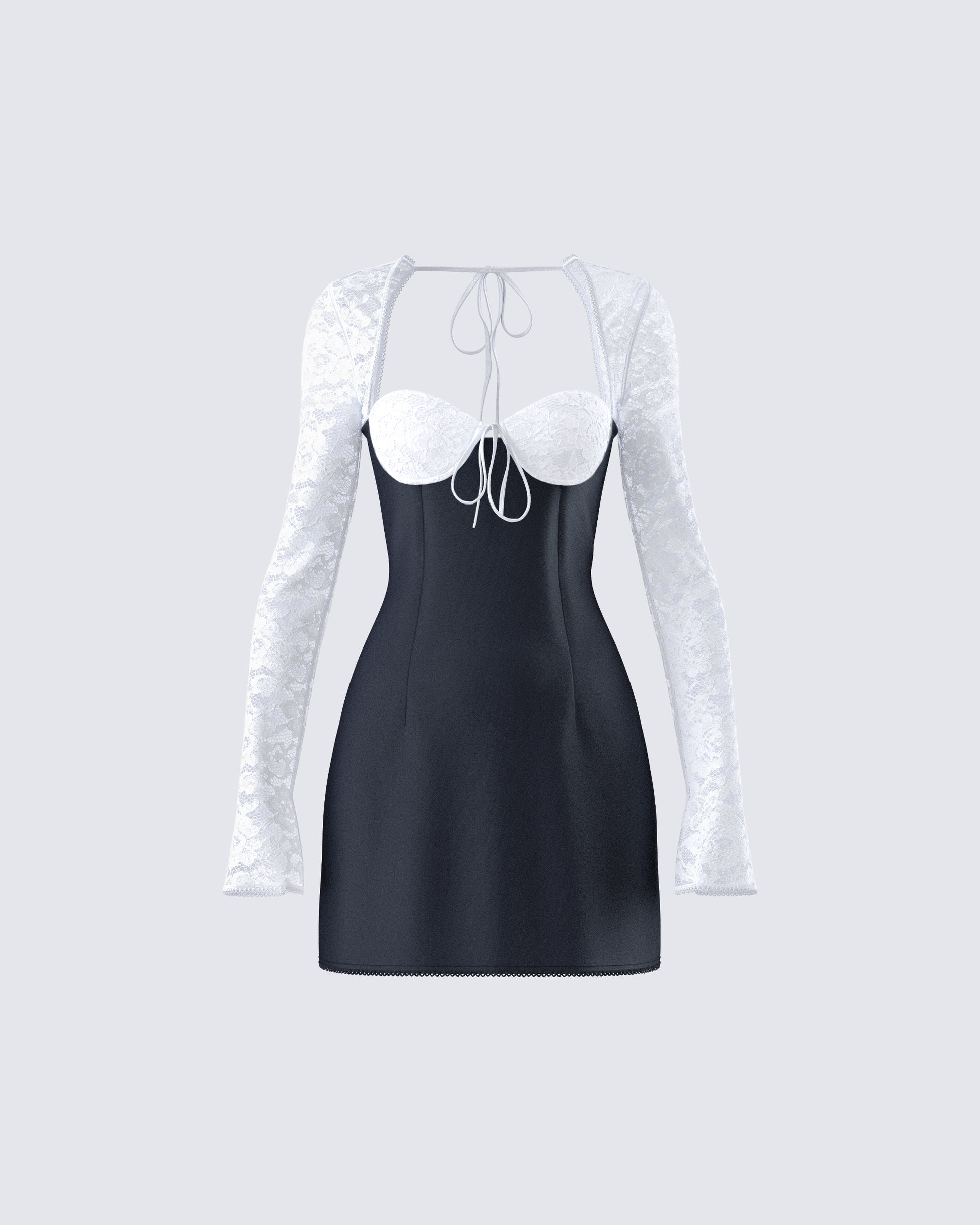 Black Long Sleeve Mini Dress - Sequin Colorblock Party FINESSE Black Long Sleeve Mini Dress - Sequin Colorblock Party FINESSE