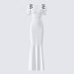 Sia White Puff Sleeve Maxi Dress