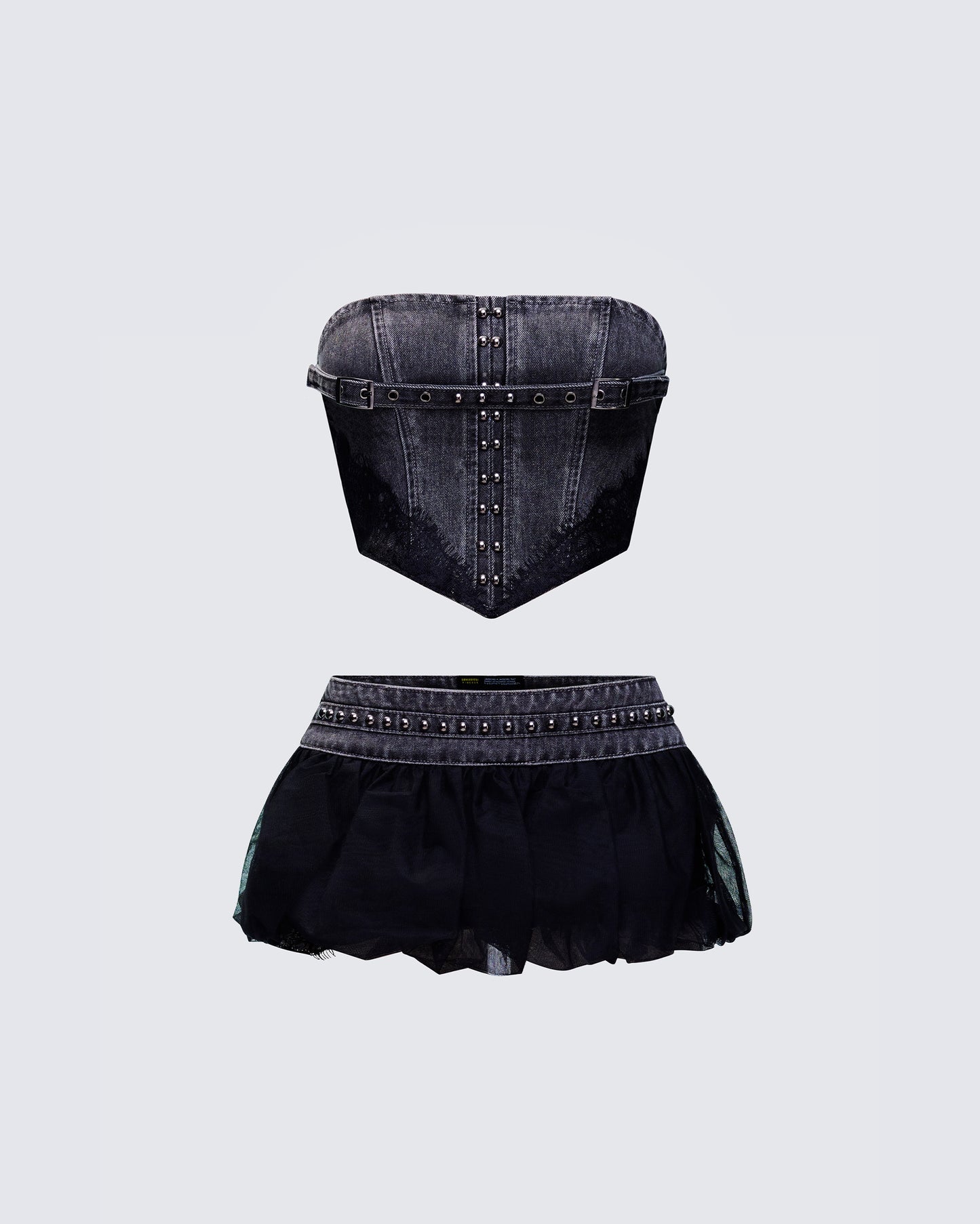 Titan Black Denim Set  