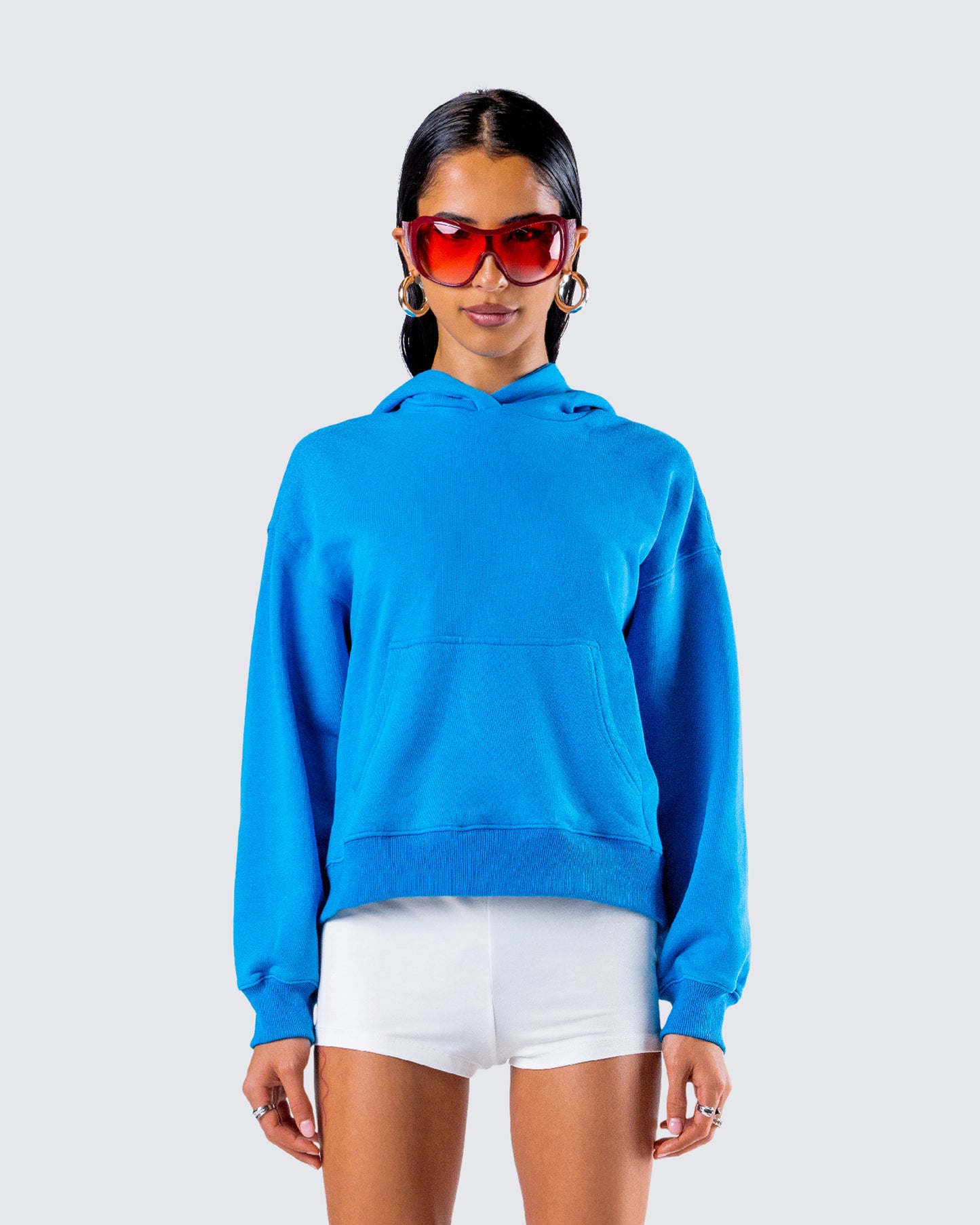 Yamuna Blue Fleece Hoodie