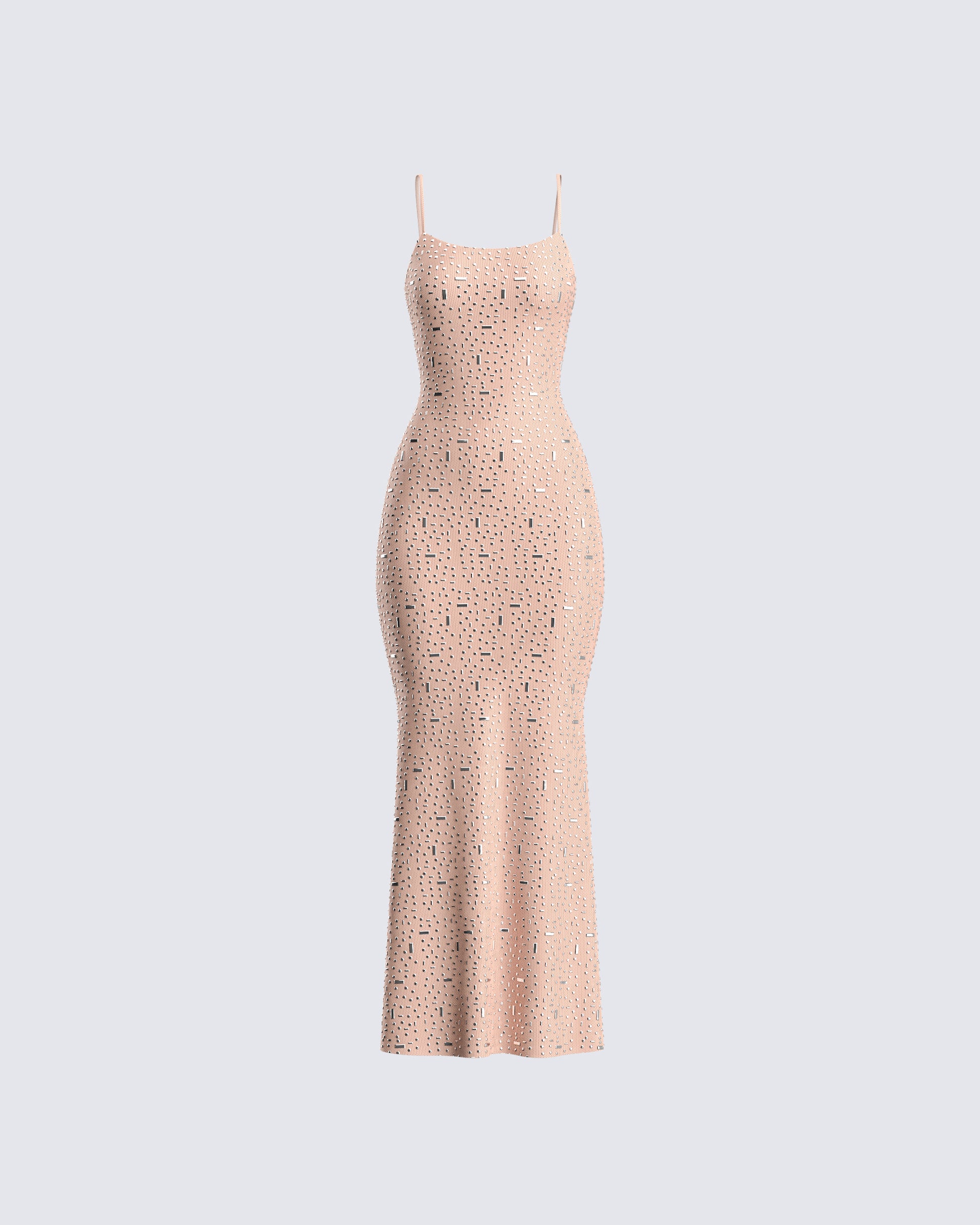 Nude Rhinestone Maxi Dress - Sparkly Formal Gown FINESSE Nude Rhinestone Maxi Dress - Sparkly Formal Gown FINESSE