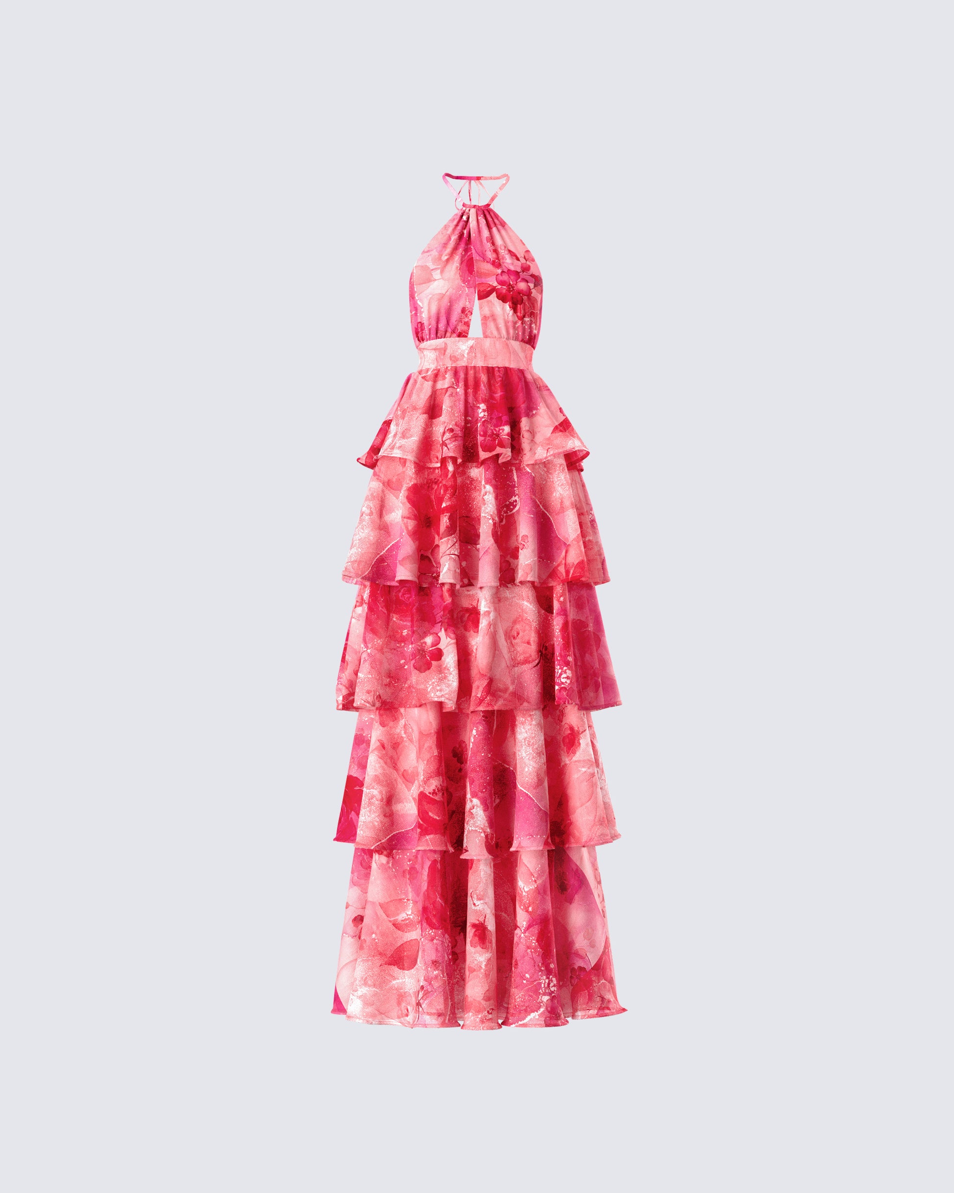 finesse pink flower dress Pink 3D Floral Mini Dress
