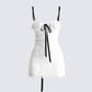 Daisy White Lace Floral Mini Dress