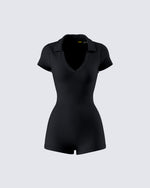 Women's black romper – FINESSE