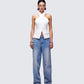 Elina Denim Set model front
