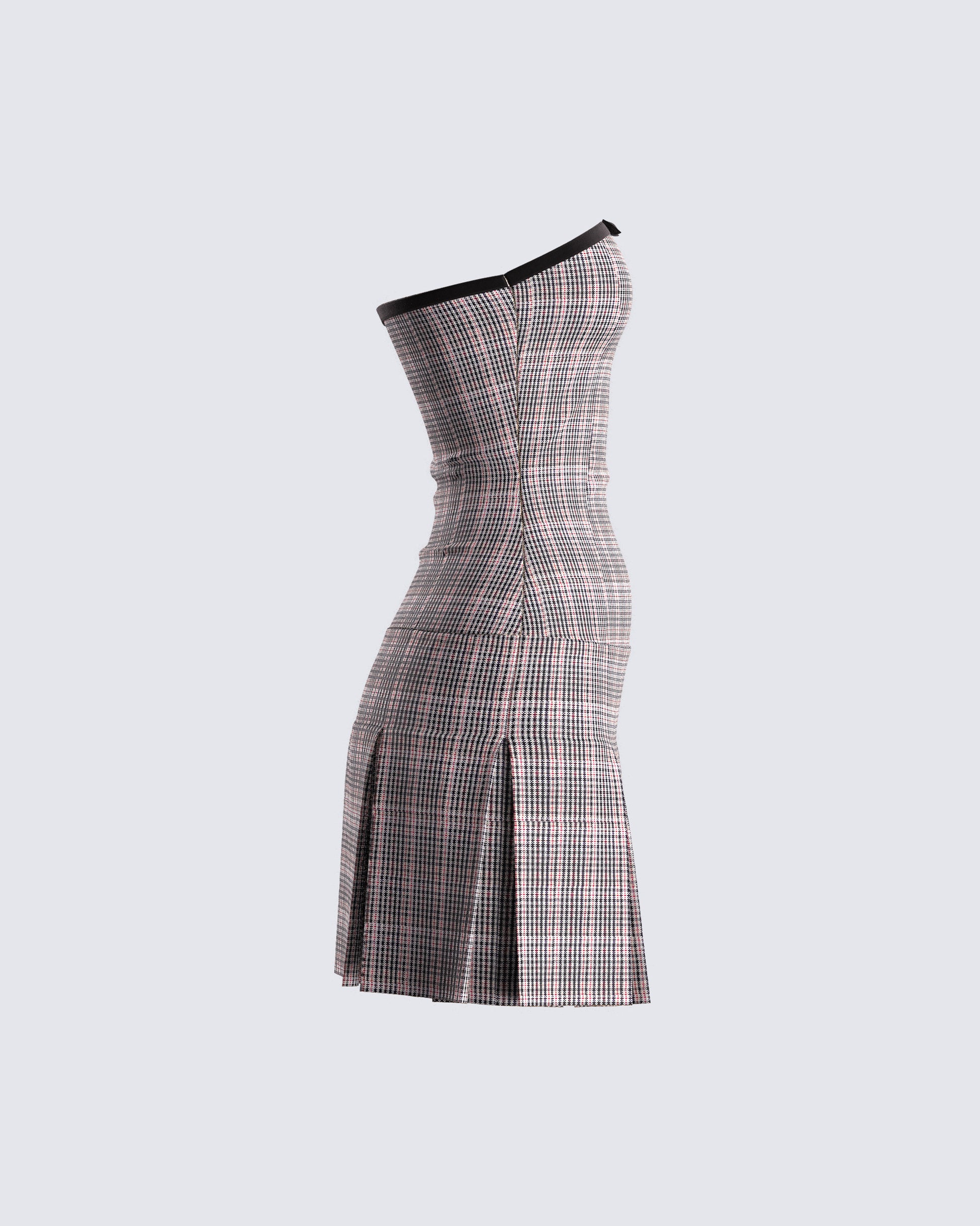 Marge Houndstooth Pleat Mini Dress – FINESSE