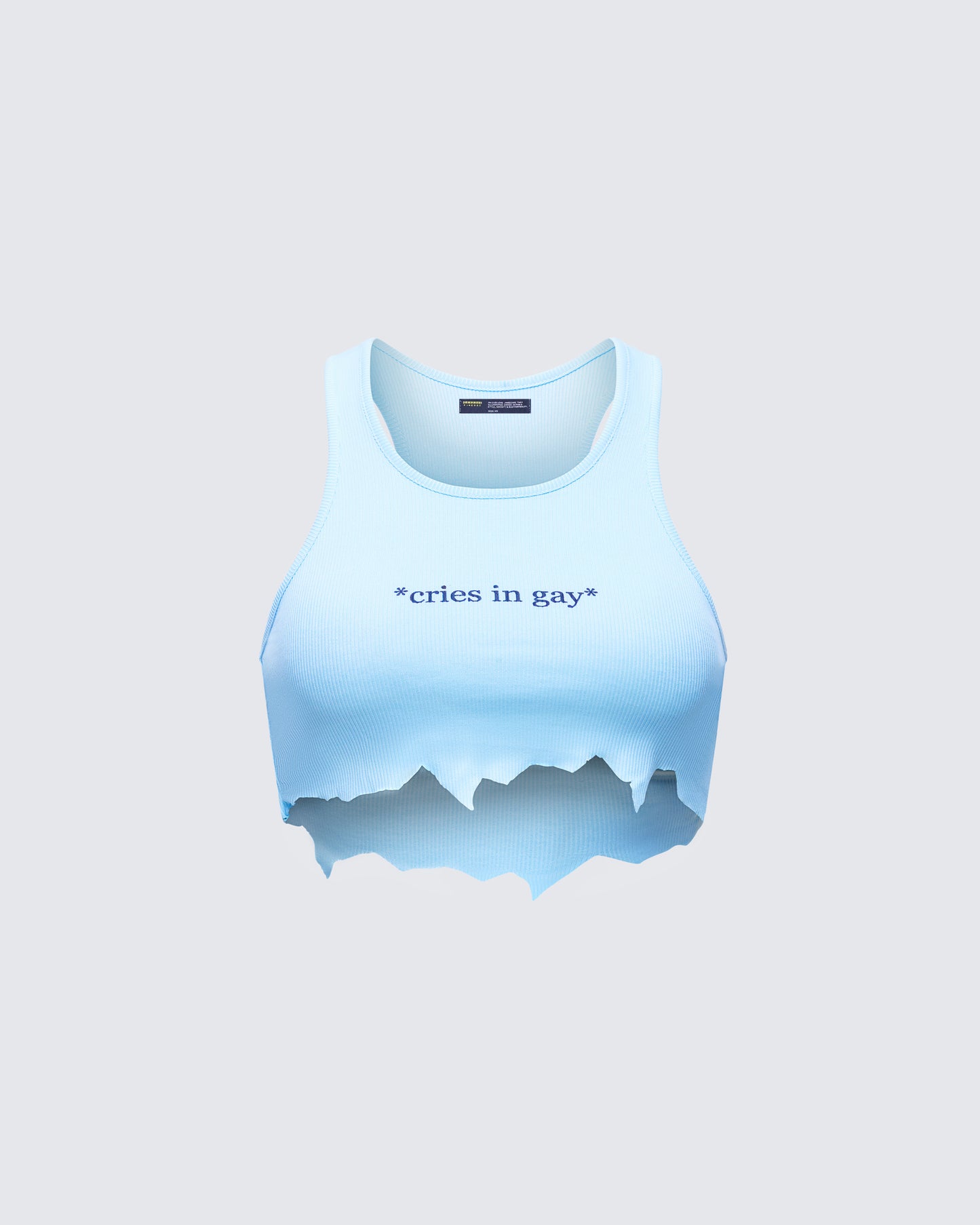 Emery Blue Graphic Cut Off Tank product front