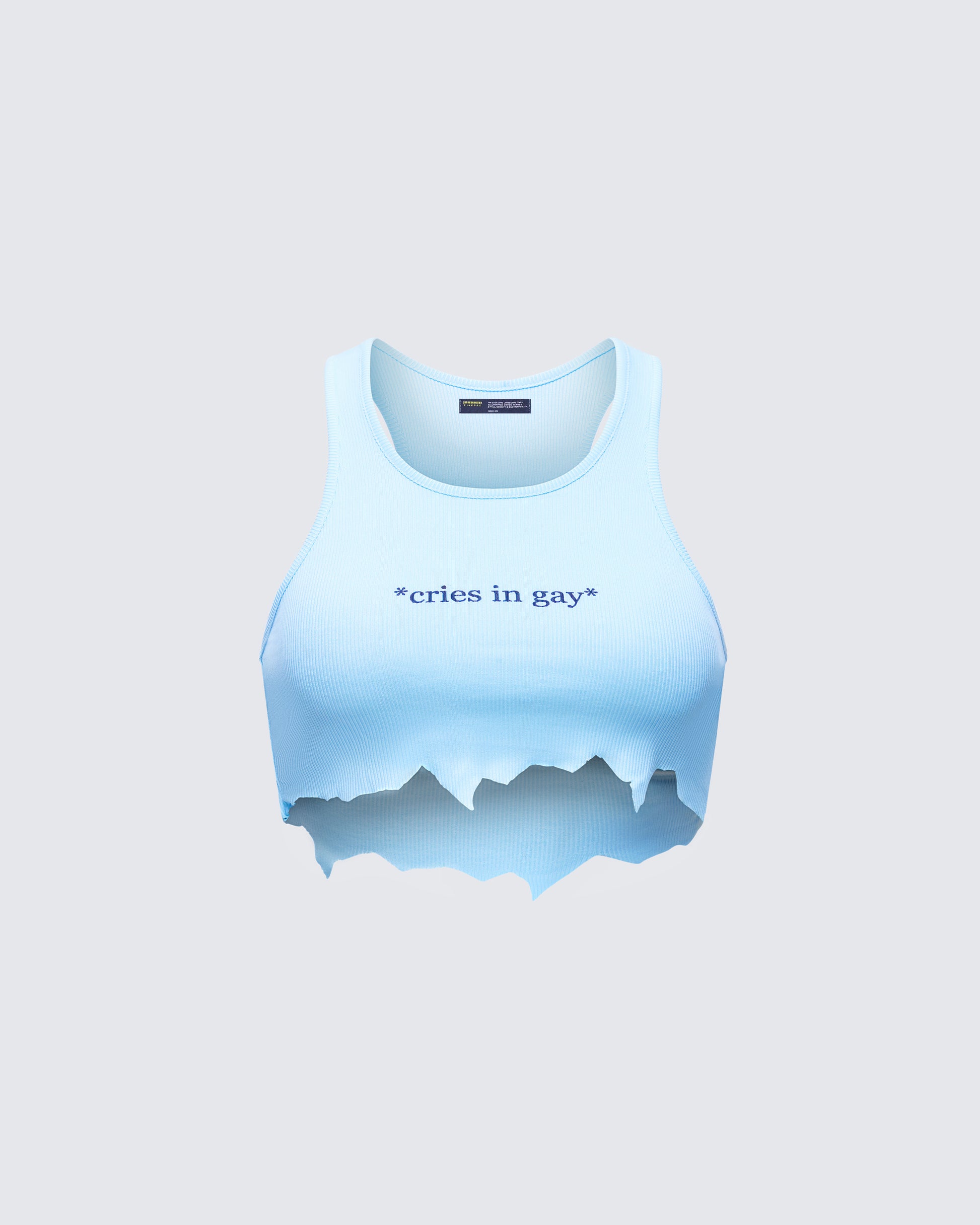 Emery Blue Graphic Cut Off Tank product front
