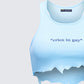Emery Blue Graphic Cut Off Tank