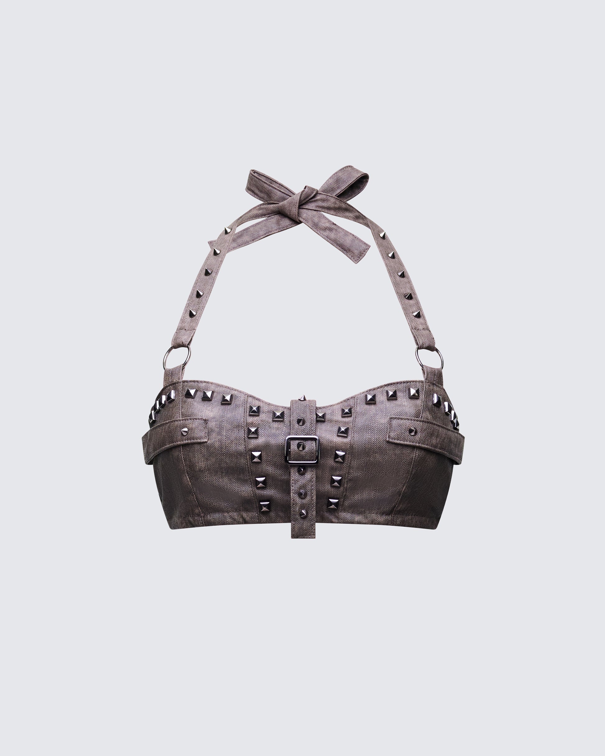 Hosea Brown Vegan Leather Bra product front