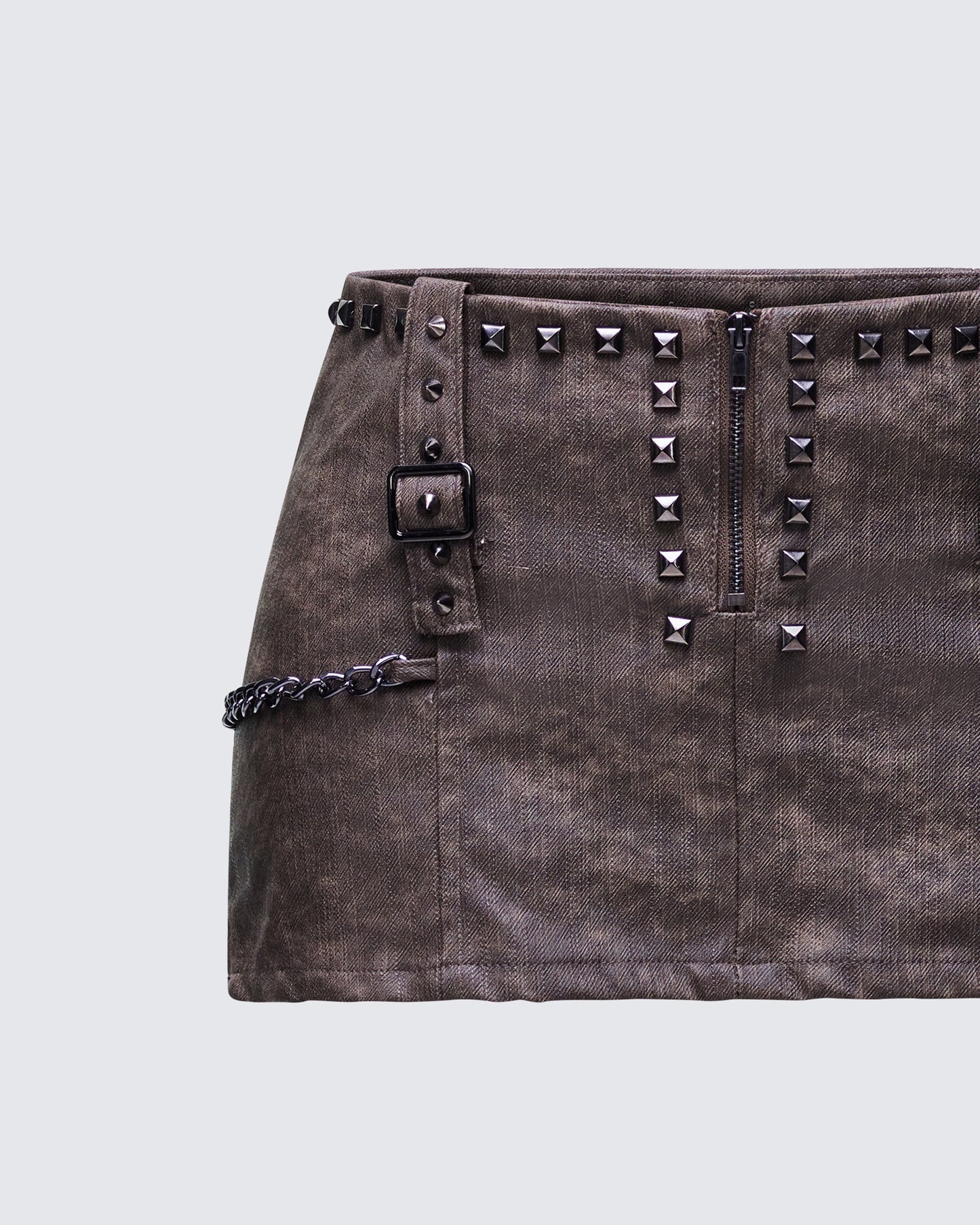 Hosea Brown Vegan Leather Micro Mini Skirt