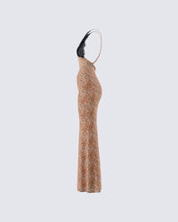 Evodie Leopard Print Maxi Dress